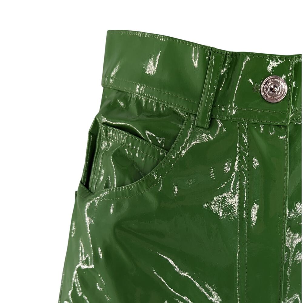 Nocturne Green Vegan Vinyl Pants Size XS 4 - Picture 5 of 9